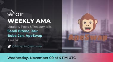 3air Weekly AMA, November 9, 2022 - with Boba Jan from ApeSwap